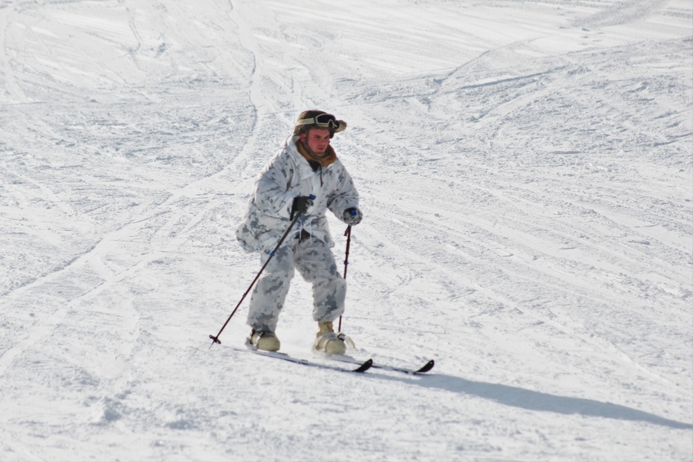 CWOC Class 18-04 students learn skiing techniques during Fort McCoy training