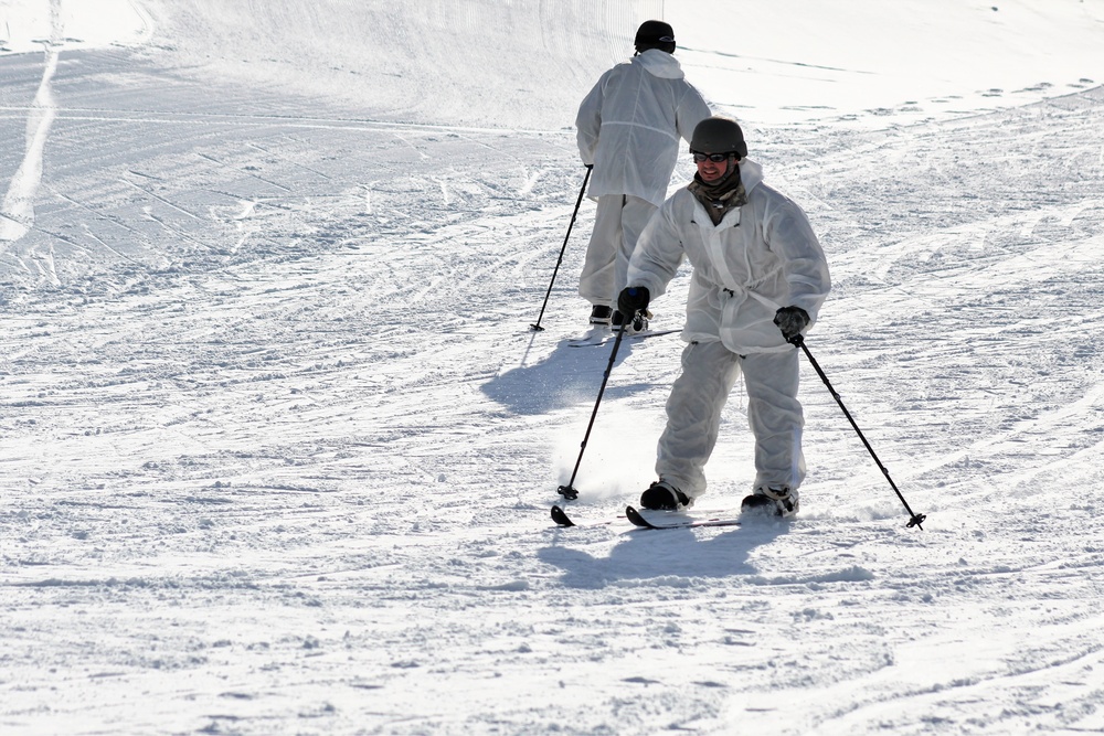 CWOC Class 18-04 students learn skiing techniques during Fort McCoy training