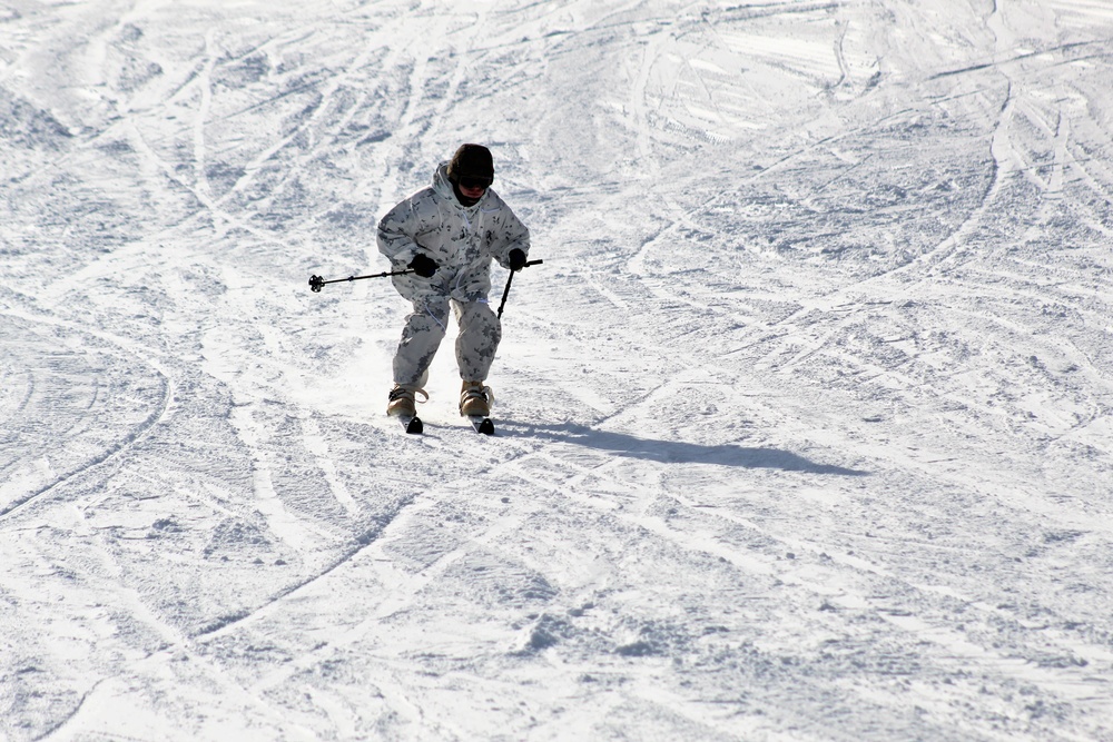 CWOC Class 18-04 students learn skiing techniques during Fort McCoy training