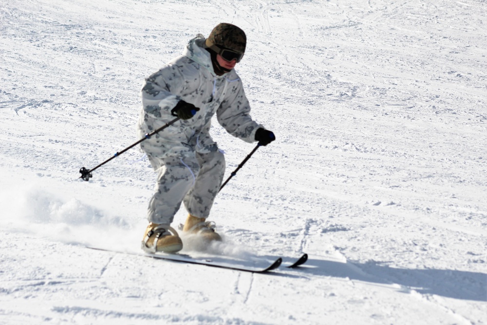 CWOC Class 18-04 students learn skiing techniques during Fort McCoy training