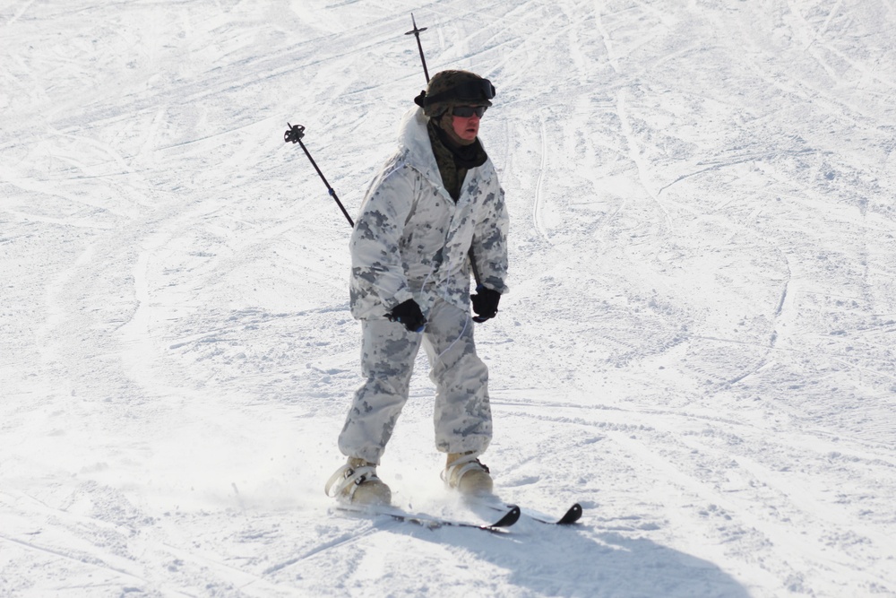 CWOC Class 18-04 students learn skiing techniques during Fort McCoy training