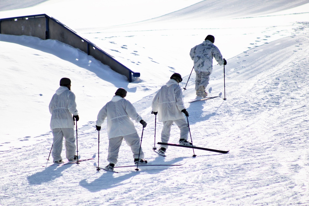 CWOC Class 18-04 students learn skiing techniques during Fort McCoy training