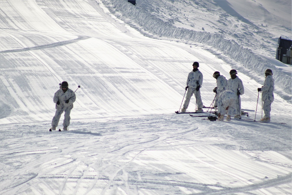 CWOC Class 18-04 students learn skiing techniques during Fort McCoy training