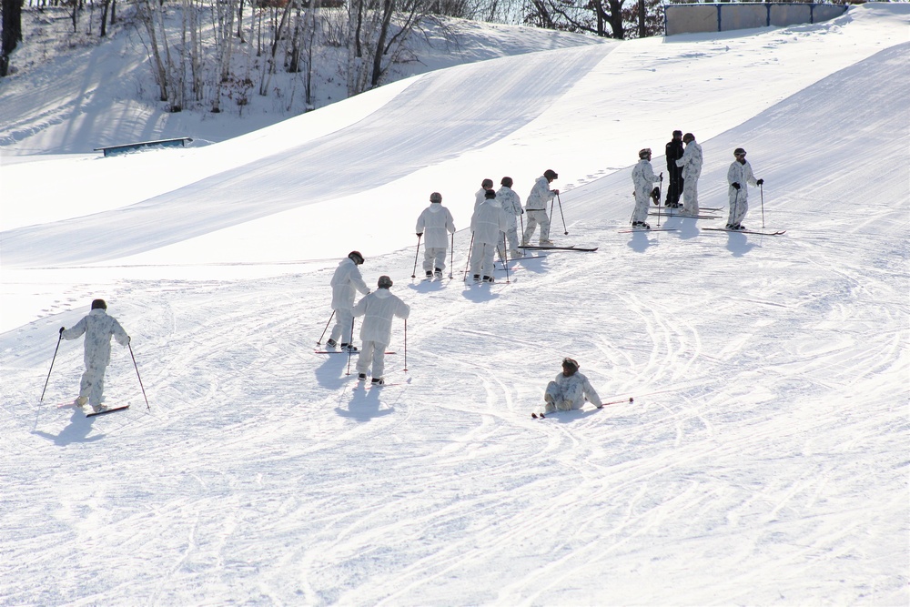 CWOC Class 18-04 students learn skiing techniques during Fort McCoy training