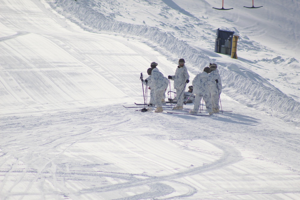 CWOC Class 18-04 students learn skiing techniques during Fort McCoy training