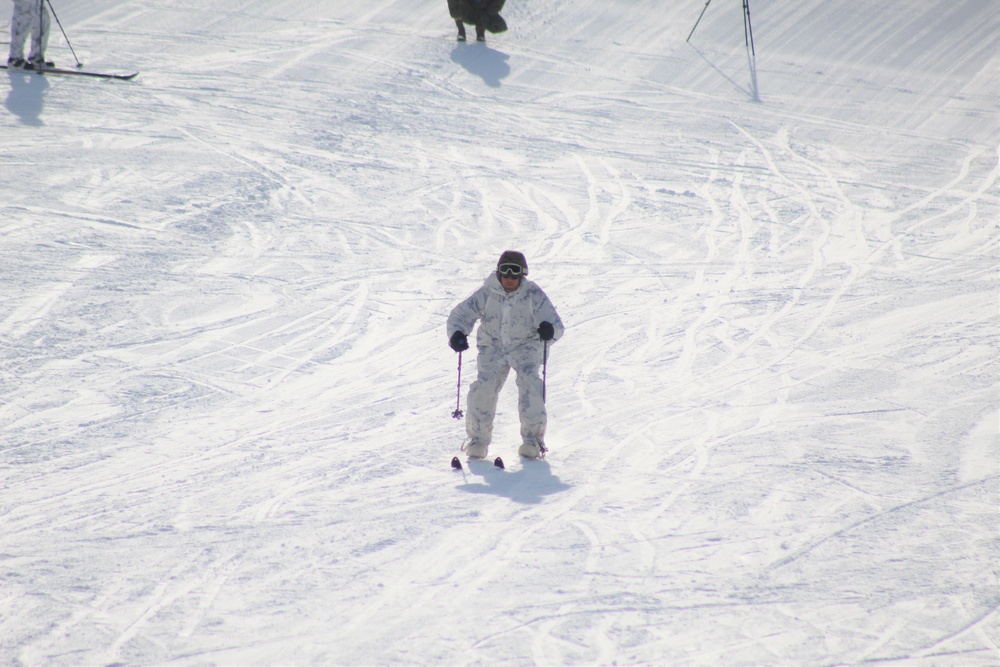 CWOC Class 18-04 students learn skiing techniques during Fort McCoy training