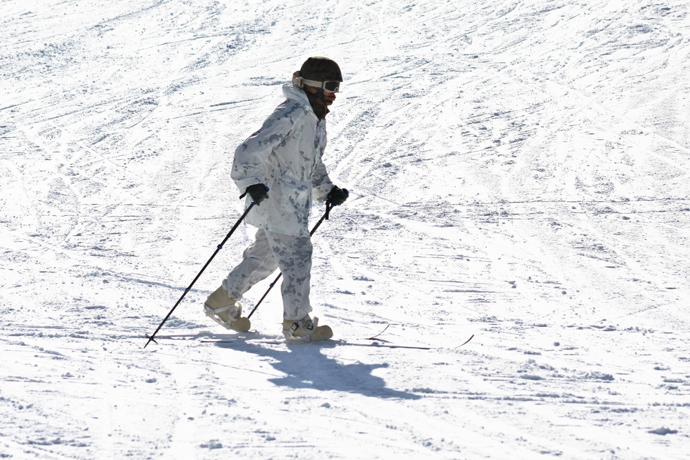 CWOC Class 18-04 students learn skiing techniques during Fort McCoy training