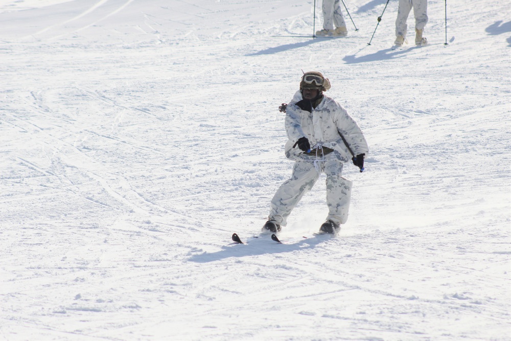 CWOC Class 18-04 students learn skiing techniques during Fort McCoy training