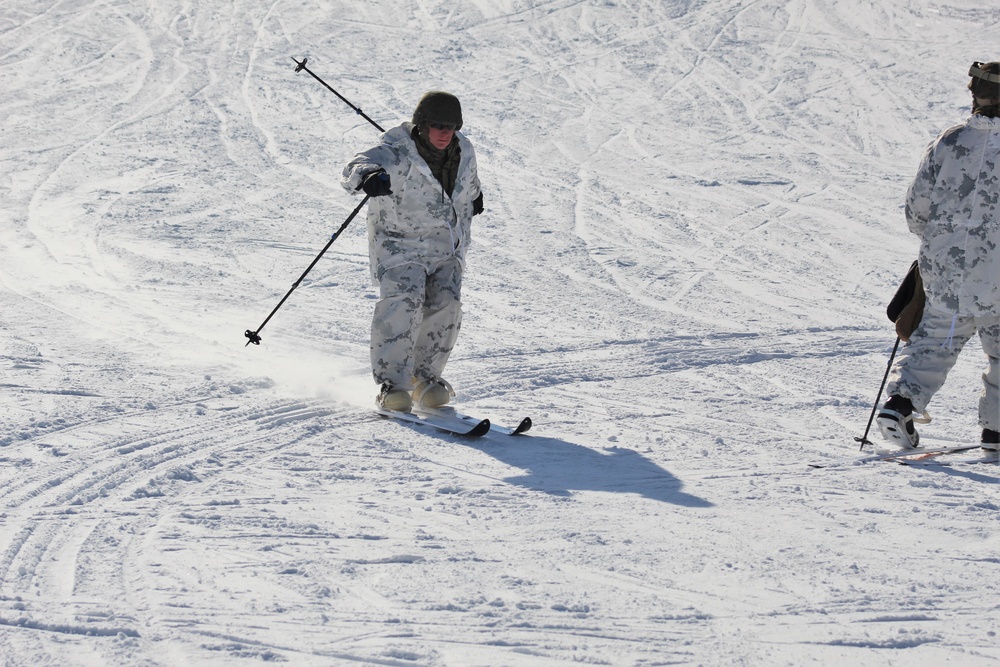 CWOC Class 18-04 students learn skiing techniques during Fort McCoy training