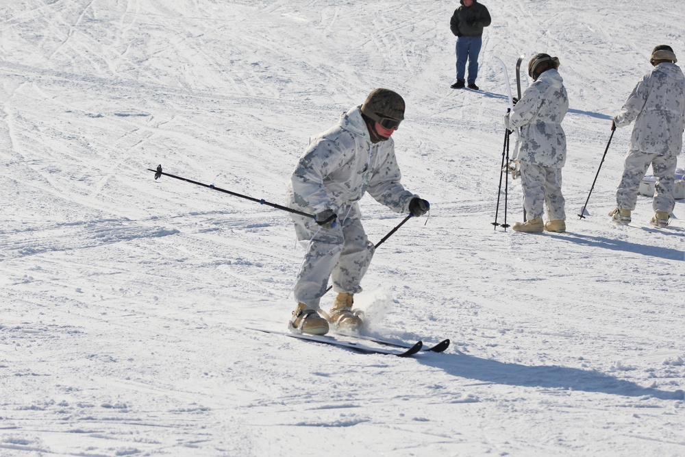 CWOC Class 18-04 students learn skiing techniques during Fort McCoy training