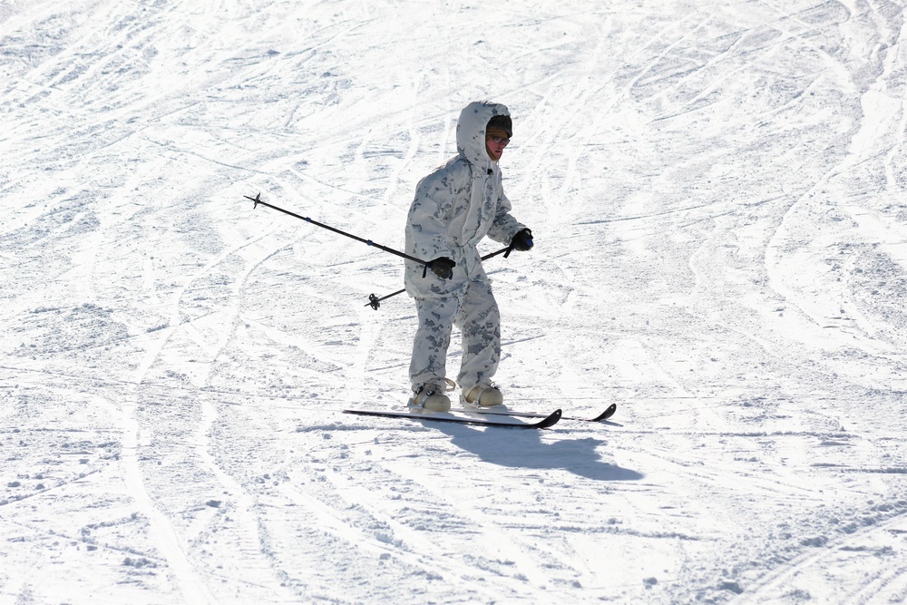 CWOC Class 18-04 students learn skiing techniques during Fort McCoy training