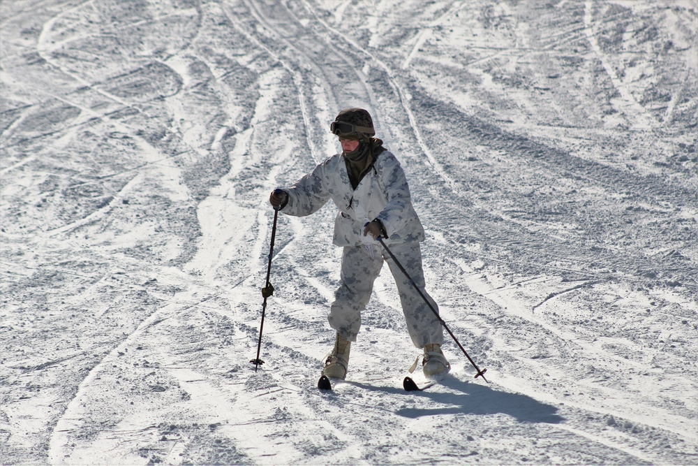 CWOC Class 18-04 students learn skiing techniques during Fort McCoy training