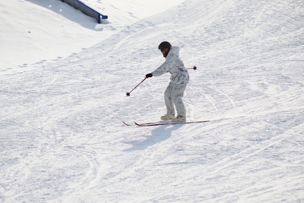 CWOC Class 18-04 students learn skiing techniques during Fort McCoy training