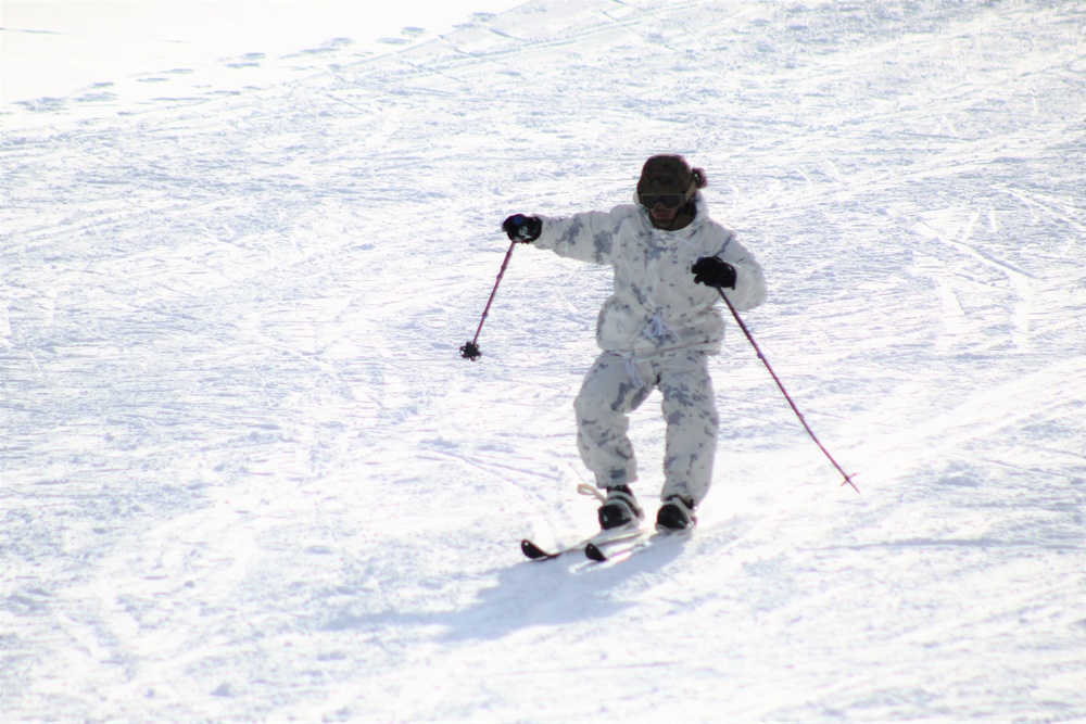 CWOC Class 18-04 students learn skiing techniques during Fort McCoy training