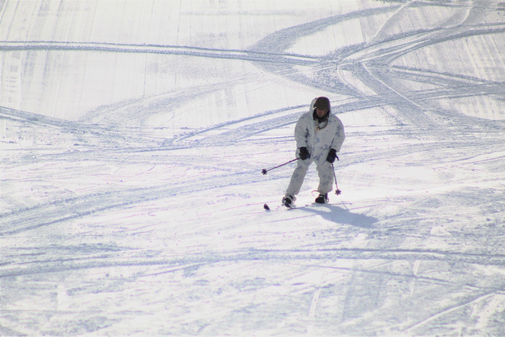 CWOC Class 18-04 students learn skiing techniques during Fort McCoy training