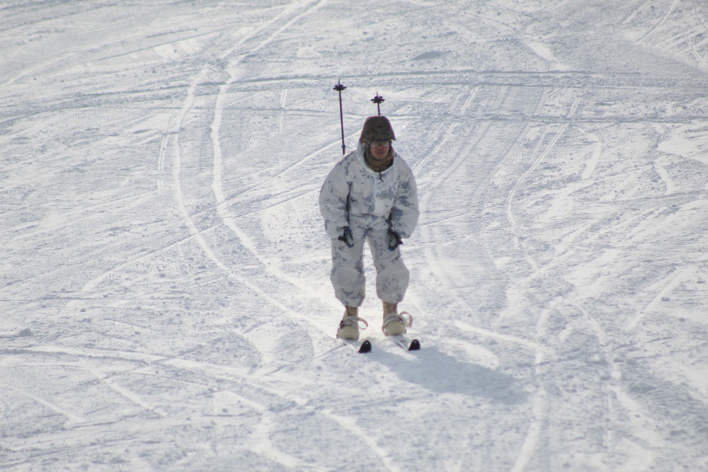 CWOC Class 18-04 students learn skiing techniques during Fort McCoy training