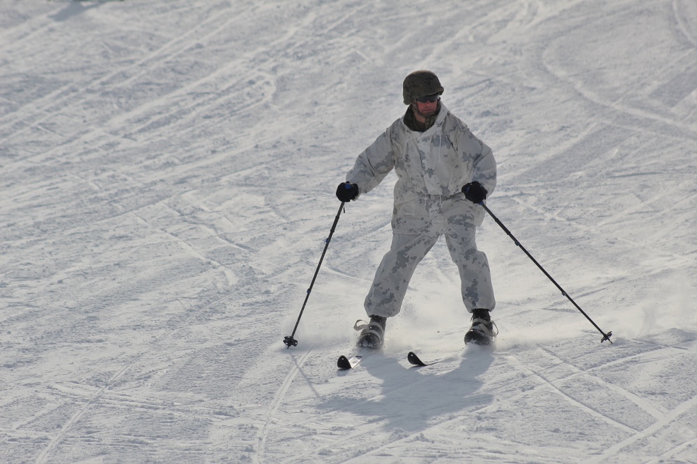 CWOC Class 18-04 students learn skiing techniques during Fort McCoy training