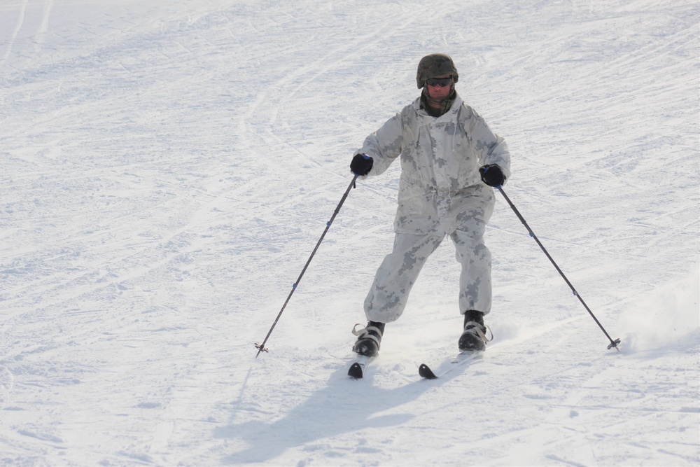 CWOC Class 18-04 students learn skiing techniques during Fort McCoy training