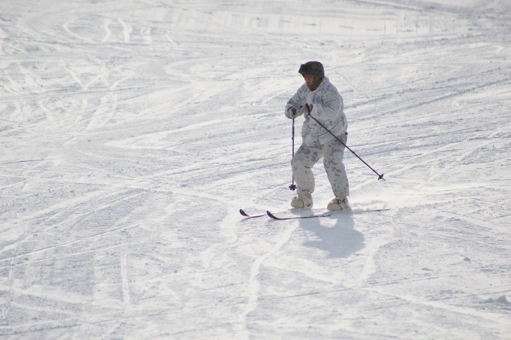 CWOC Class 18-04 students learn skiing techniques during Fort McCoy training