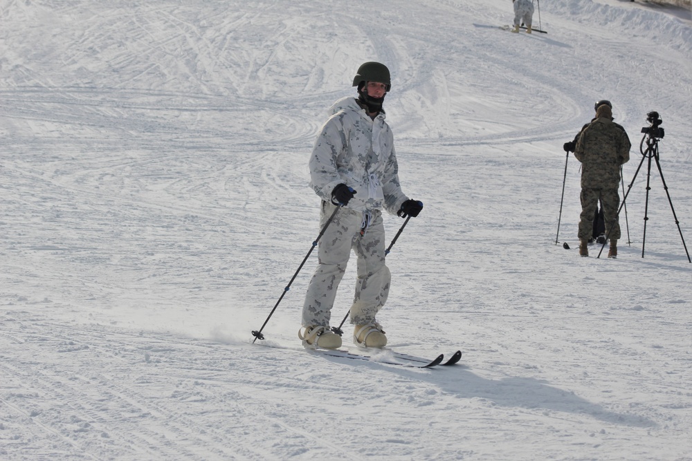 CWOC Class 18-04 students learn skiing techniques during Fort McCoy training