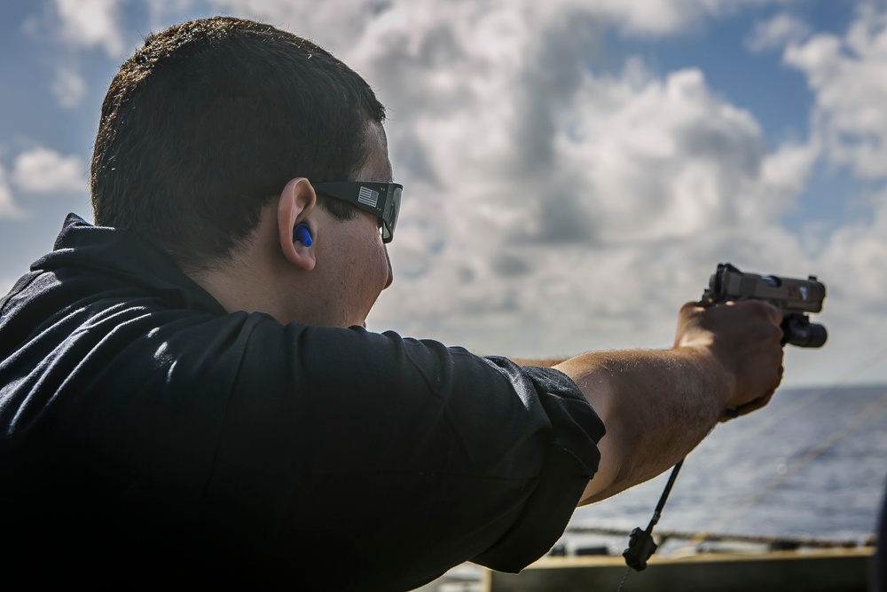 Blazing Guns: MRF Conducts Combat Marksmanship Training aboard Oak Hill