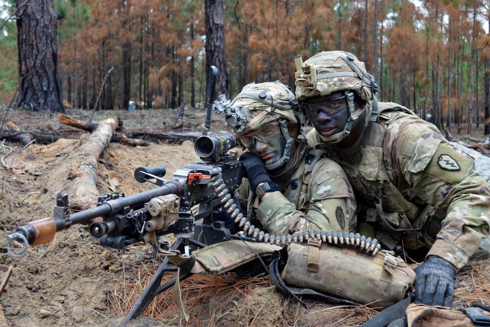 Bronco Soldiers defend the perimeter at JRTC