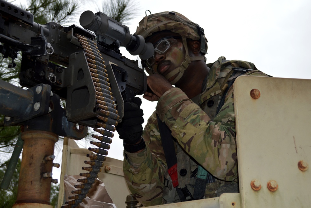 Bronco Soldiers defend the perimeter at JRTC