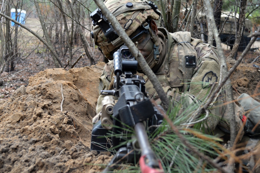 Bronco Soldiers defend the perimeter at JRTC