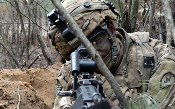 Bronco Soldiers defend the perimeter at JRTC