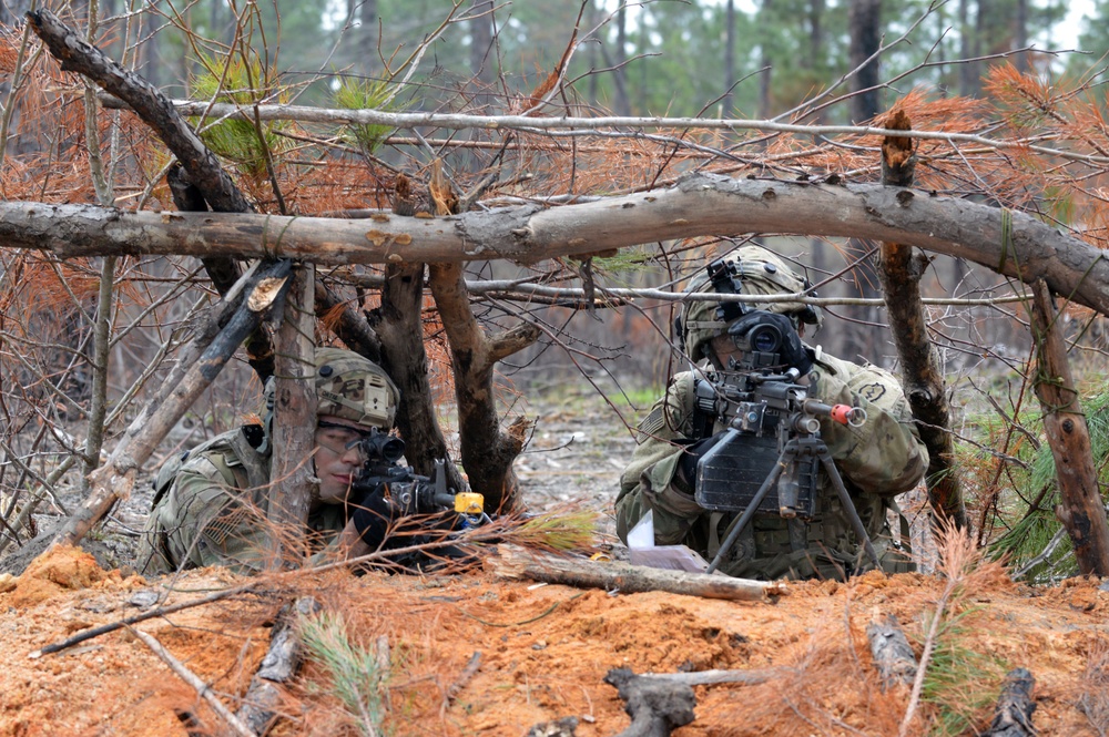 Soldiers defend against opposing forces at JRTC