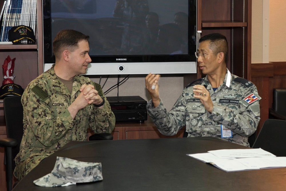 Rear Adm. Chatchai Thongsaard visit's USS Bonhomme Richard (LHD 6)