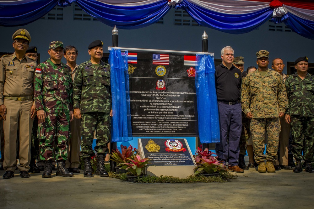 Cobra Gold 18: Officials attend Thungsorhongsa building dedication