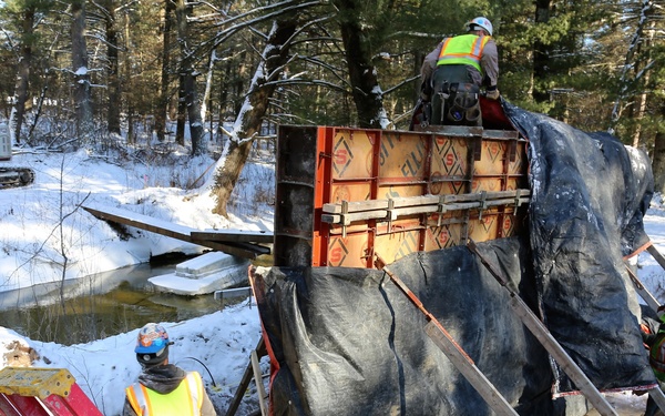 New pedestrian bridge being built near Fort McCoy's Pine View Campground