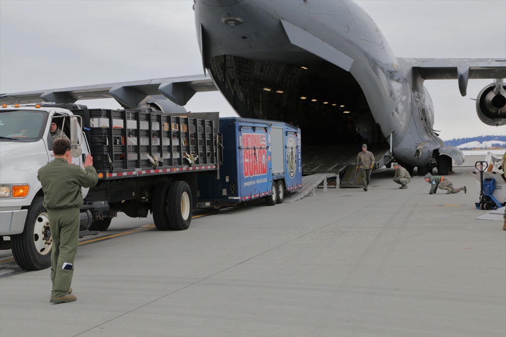 Truck on a plane