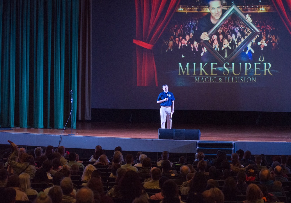 Magician and Illusionist Mike Super Performs at Wright-Patterson AFB