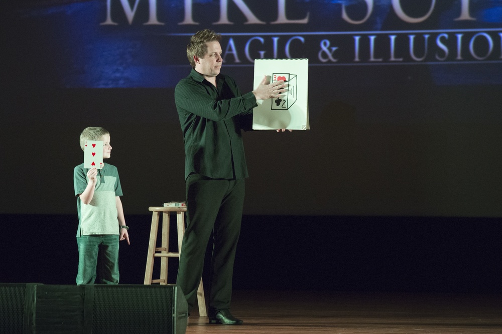 Magician and Illusionist Mike Super Performs at Wright-Patterson AFB