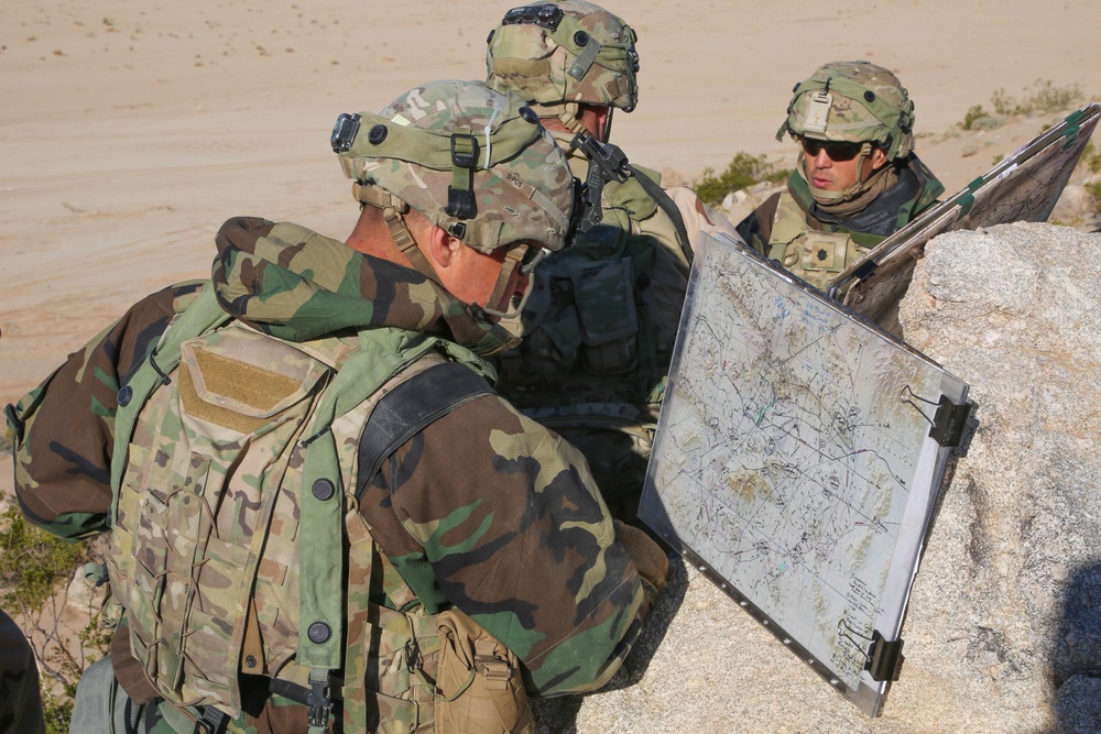 U.S. Soldiers conduct a operations brief