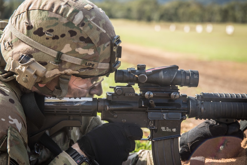 Soldier at the M4 qualification range
