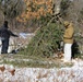 Cold-Weather Operations Course Class 18-04 students build improvised shelters during training at Fort McCoy