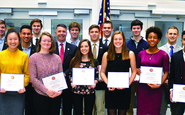 Congressman honors students for nominations to service academies
