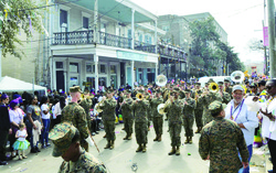 Quantico Marine Corps Band strikes up some jazzy tunes at Mardi Gras [Image 2 of 7]