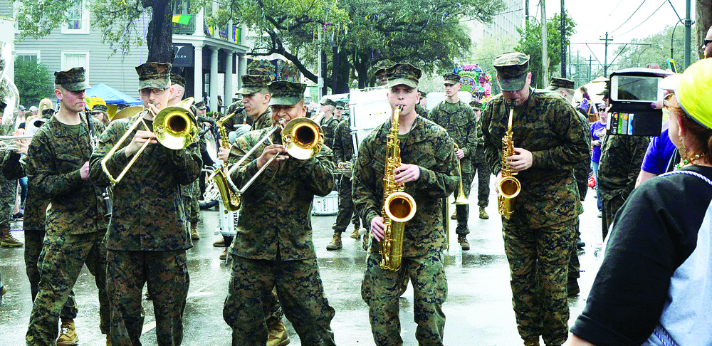 Quantico Marine Corps Band strikes up some jazzy tunes at Mardi Gras