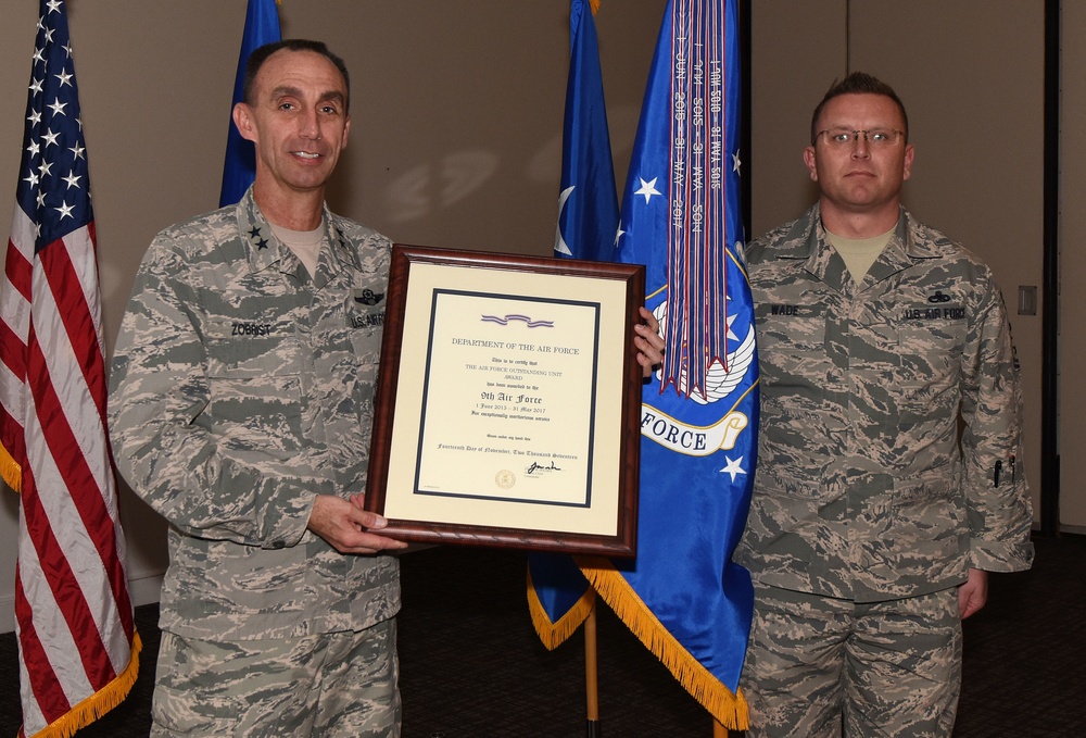 9th AF hosts 2018 first quarter commander's call