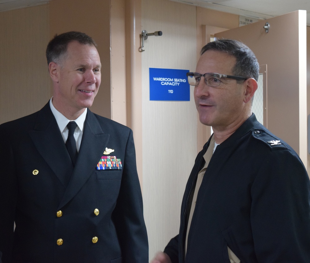 commanding officer, Naval Medical Center San Diego, Tours the USNS Mercy (T-AH 19)