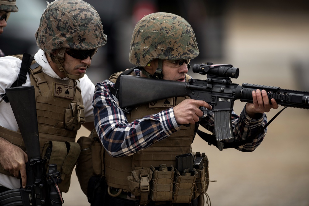 Marine Security Forces Conduct Close Quarter Battle Training