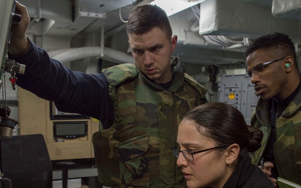 USS Bonhomme Richard (LHD 6) conducts a CIWS test fire at a TDU