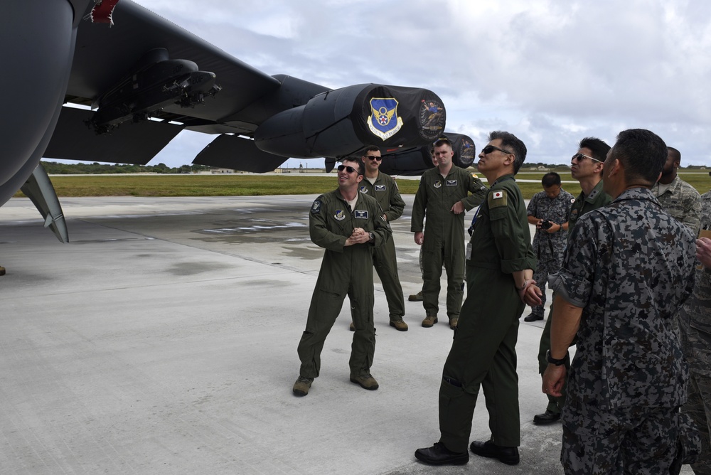 Japan Air Self Defese Force members tour the B-52 Stratofortress