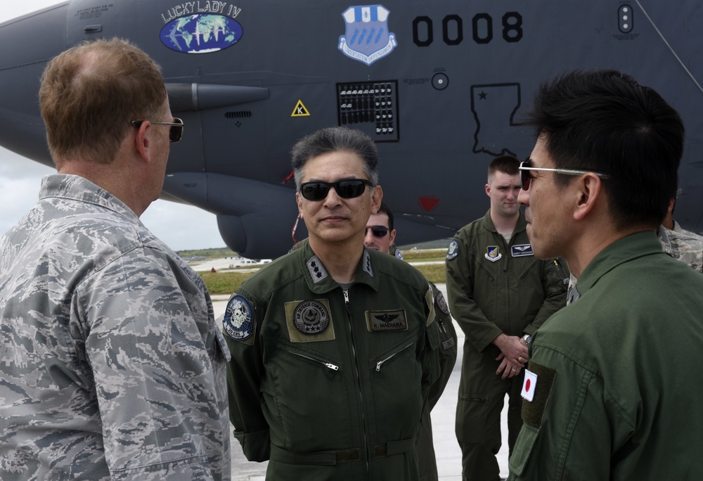 Japan Air Self Defese Force members tour the B-52 Stratofortress