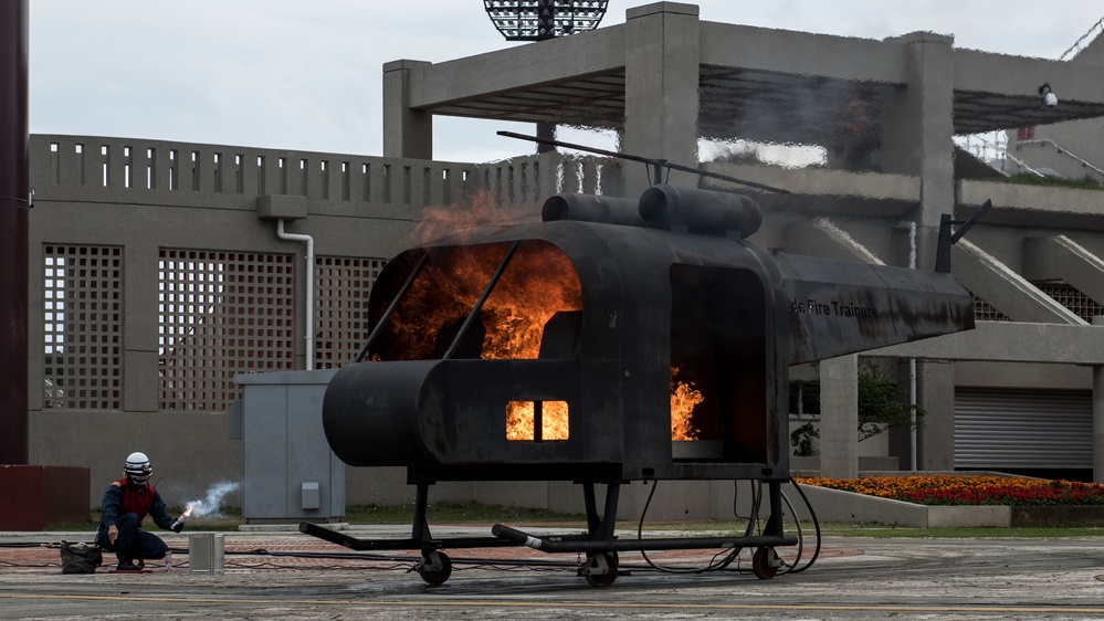 We didn’t start the fire; 18 CES and local firefighters conduct joint training