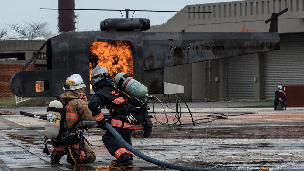 We didn’t start the fire; 18 CES and local firefighters conduct joint training